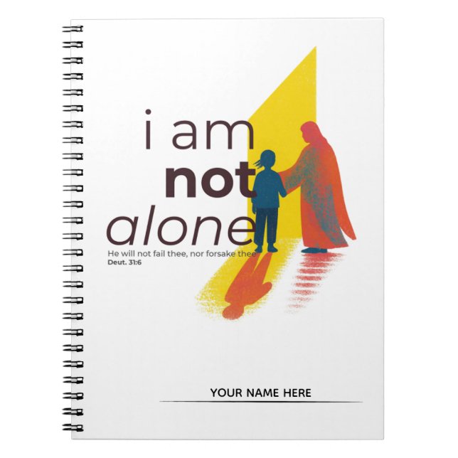Personalised Christian Journal I Am Not Alone (Front)