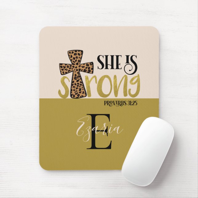 Personalised Christian She Is Strong Proverbs 31 Mouse Pad (With Mouse)
