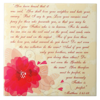 Personalised Christian Tiles - Matthew 5:43-48