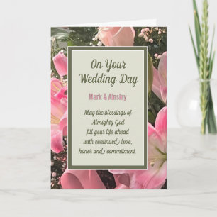 Personalised Christian Wedding blessings card