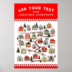 Personalised Christmas Advent Calendar Poster