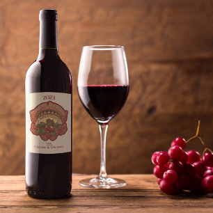 Personalised Christmas and Yule Blessings Holiday Wine Label