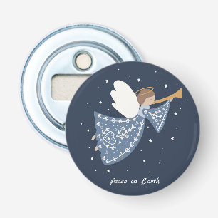 Personalised Christmas Angel Holiday Peace Earth Bottle Opener