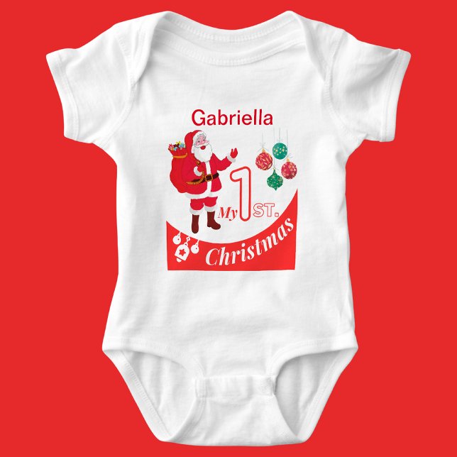 Personalised Christmas Baby "My 1st Christmas" Baby Bodysuit (Creator Uploaded)