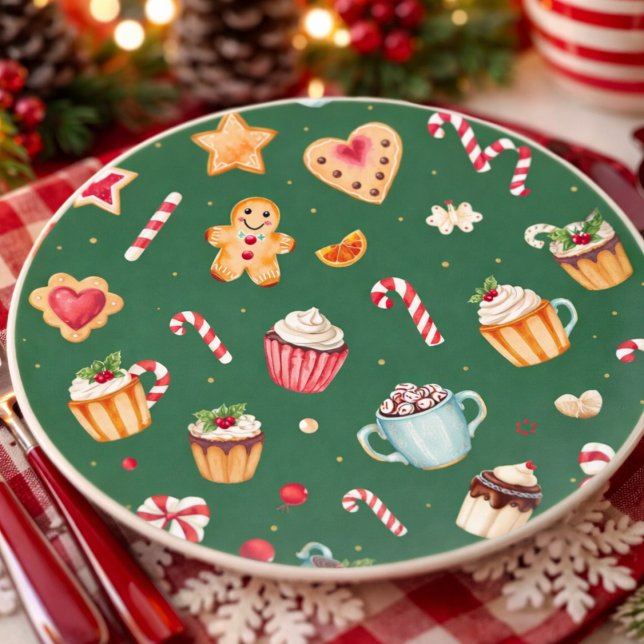 Personalised Christmas Baking Pattern Coaster (Creator Uploaded)