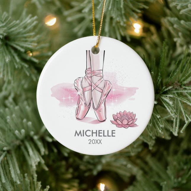  Personalised Christmas ballet Ballerina dancer    Ceramic Ornament (Tree)