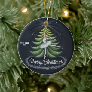Personalised Christmas ballet Ballerina dancer     Ceramic Ornament