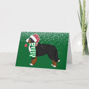 Personalised Christmas Bernese Mountain Dog Holiday Card