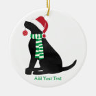 Personalised Christmas Black Lab Holiday Dog