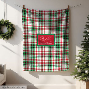 Personalised Christmas Blanket Classic Plaid Gift