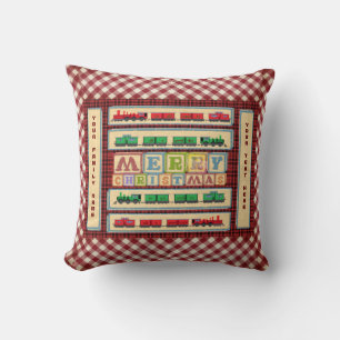 Personalised Christmas Block Party Cushion
