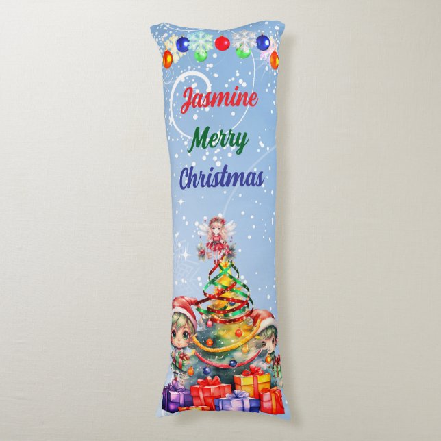 Personalised Christmas Body Cushion (Front Vertical)