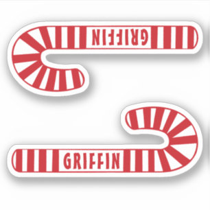 Personalised Christmas Candy Cane Gift Tags 