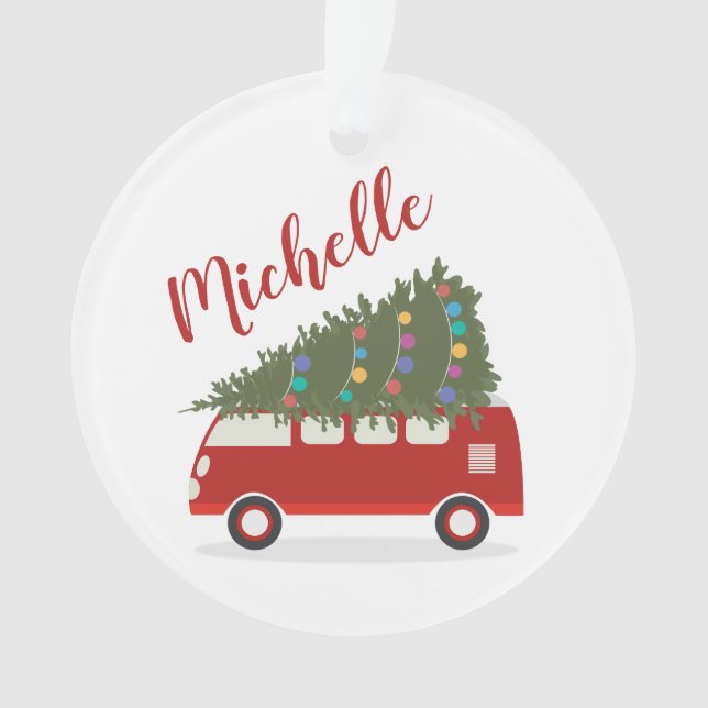 Personalised Christmas Car & Tree Ornament (Front)