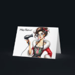 Personalised Christmas Card for Chic Hairdresser<br><div class="desc">Customise this greeting card for your favourite hair stylist! Or send them to your favourite client.</div>