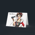Personalised Christmas Card for Chic Hairdresser<br><div class="desc">Customise this greeting card for your favourite hair stylist! Or send them to your favourite client.</div>