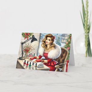 Personalised Christmas Card for Nail Salon Clients