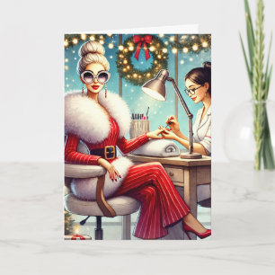 Personalised Christmas Card for Nail Salon Clients