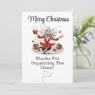 Personalised Christmas Card From Boss