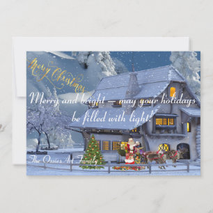 Personalised Christmas Card. Holiday Card
