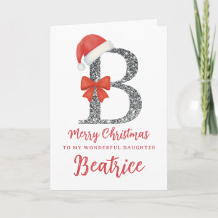 Personalised Christmas Card - Letter B