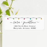 Personalised Christmas Card Return Address Labels<br><div class="desc">Return address labels adorned with adorable Christmas lights are perfect for your holiday cards.</div>