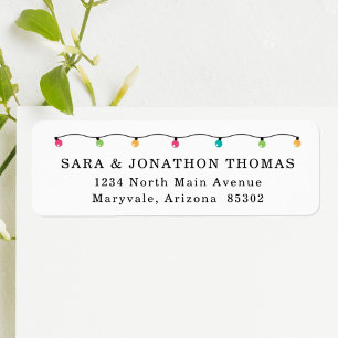 Personalised Christmas Card Return Address Labels