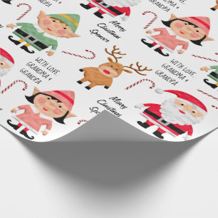 Personalised Christmas Characters Wrapping Paper