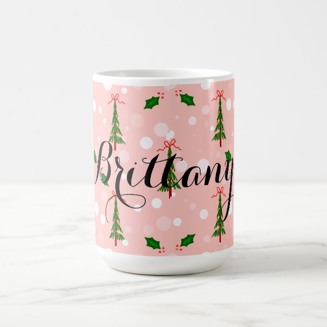 Personalised Christmas Coffee Mug Christmas Trees (Center)