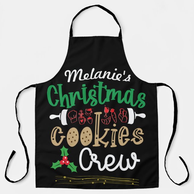 Personalised Christmas Cookie All-Over Print Apron (Front)