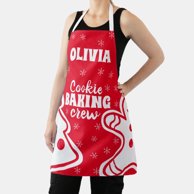 Personalised Christmas Cookie Baking Apron (Insitu)