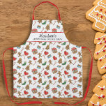 Personalised Christmas Cookie Baking Crew Custom Apron<br><div class="desc">Celebrate the holiday season and the great times spent together baking christmas cookies. This fun apron features a christmas cookie pattern and two lines of custom text. Add your family name, grandma's name, a location and so much more. Great for families who bake together . . . makes a perfect...</div>