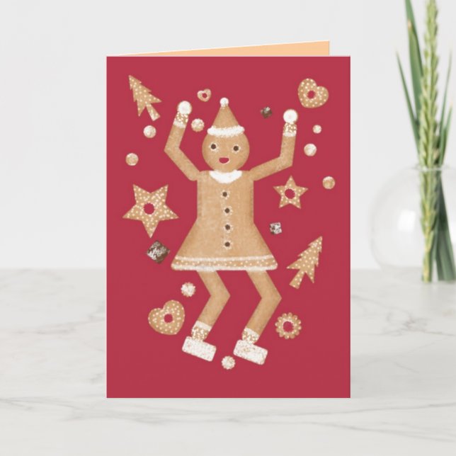 Personalised Christmas Cookie Martzkin Card (Front)