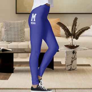 Personalised Christmas Cosmic Shimmer Blue Silver Leggings