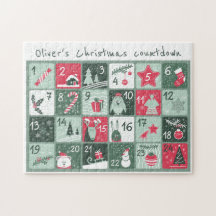 Personalised Christmas Countdown Puzzle