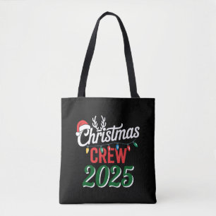 Personalised Christmas Crew 2025 Xmas Family Tote Bag