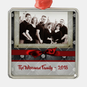 Personalised Christmas Diamond PHOTO Ornament