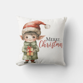 Personalised Christmas Elf Pillow – Custom Holiday