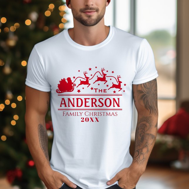 Personalised Christmas Family Name Holiday T-Shirt (Personalized Christmas Family Name Holiday T-Shirt)
