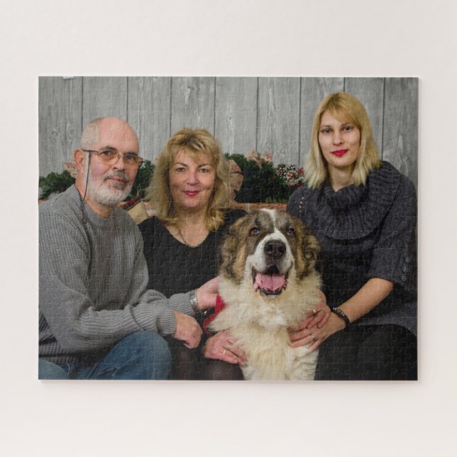 Personalised Christmas Family Photo 520 Pc Puzzle (Horizontal)