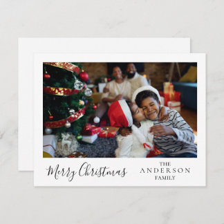 Personalised Christmas family photo card