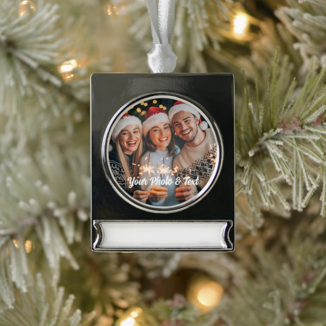 Personalised Christmas Family Photo Ornament 2025 (Tree)