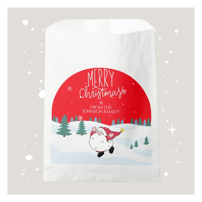 Personalised Christmas Favour Bags with Family Nam (Personalized Christmas Favor Bags with Family Name)