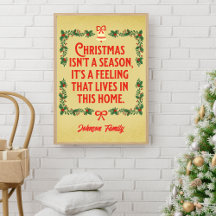 Personalised Christmas Feeling Family Sign