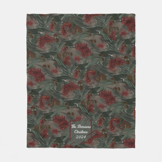 Personalised Christmas fleece blanket (Front)