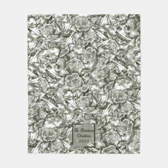 Personalised Christmas fleece blanket (Front)