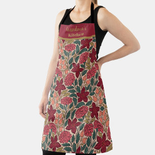 Personalised Christmas flowers Apron