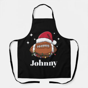 Personalised Christmas Football Winter Sports Team Apron