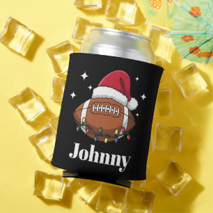 Personalised Christmas Football Winter Sports Team Can Cooler