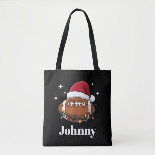 Personalised Christmas Football Winter Sports Team Tote Bag